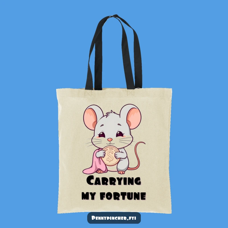 Funny Smug Mouse Tote Bag: Carry Your Treasures with Playful, Hilarious Character