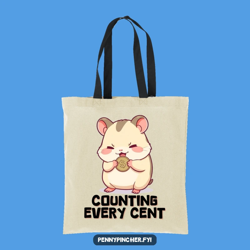 Funny Hamster Clutching Coin Tote Bag: Carry Your Savings in Style
