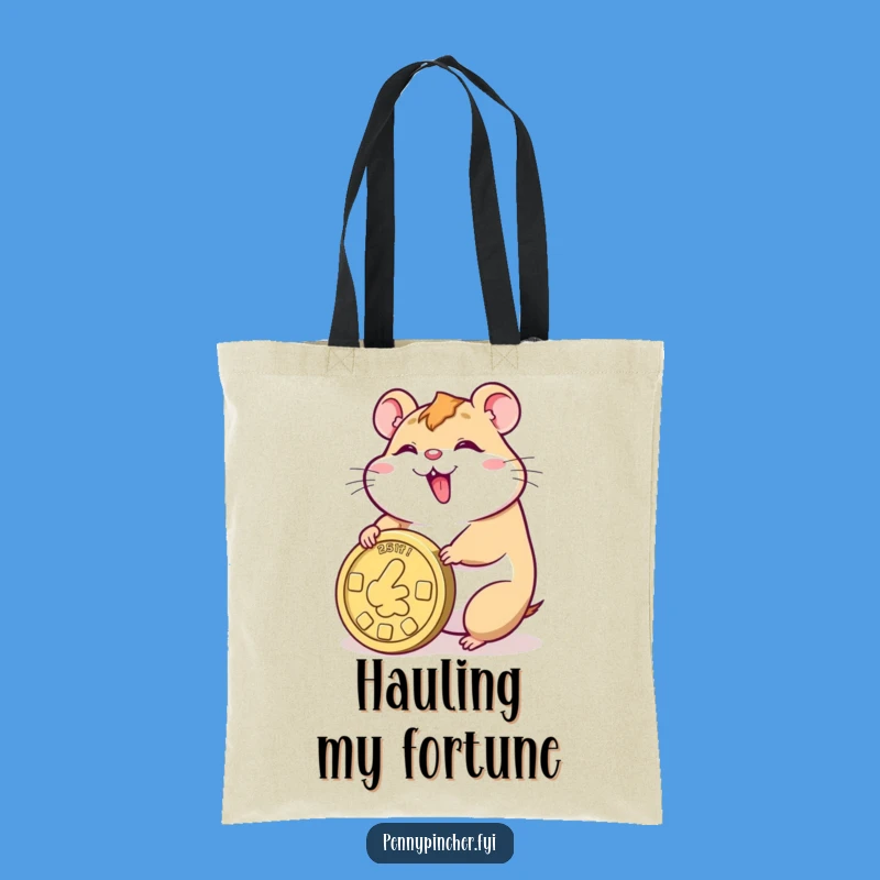 Funny Hamster Coin Carrier Tote Bag: Carry Your Riches with Humor
